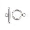 Tarnish Resistant 201 Stainless Steel Toggle Clasps STAS-F174-02P-B-2