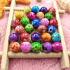 Spray Painted Acrylic Beads ACRP-N003-02-1