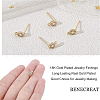 Brass Stud Earring Findings KK-BC0006-14G-3