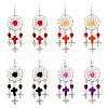 Resin & Synthetic Turquoise Dangle Earrings EJEW-TAC00014-2