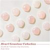 HOBBIESAY 20Pcs Natural Rose Quartz Heart Palm Stone G-HY0001-02-3