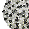 Natural Black Tourmalinated Quartz Beads Strands G-C116-A76-02-3