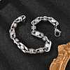 304 Stainless Steel Link Chains Bracelets BJEW-P351-02P-2