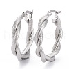 304 Stainless Steel Hoop Earring EJEW-F257-18-2