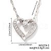 Elegant Brass Pave Clear Cubic Zirconia Heart Pendant Necklaces for Girls SZ7102-2-1