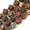 Natural Red Picasso Stone/Polychrome Jasper Beads Strands G-U023-A10-01-2