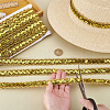 Sparkle Wave Pattern Metallic Polyester Lace Ribbon OCOR-WH0047-73A-05-3