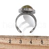 Oval Natural & Synthetic Gemstone Finger Rings RJEW-M062-02P-19-4