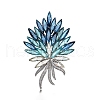 Flower Alloy Rhinestone Brooches for Backpack Clothes PW-WGB7B94-01-5