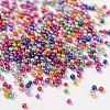 Color Plated DIY 3D Nail Art Decoration Mini Round Glass Beads MRMJ-X0023-B-3