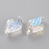 Embossed Glass Rhinestone Pendants GLAA-J101-04A-001SI-3