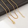 Brass Wheat Chains Necklaces for Women NJEW-D302-24G-3