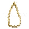 Brass Round Beaded Necklaces NJEW-D314-06G-4