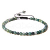 Adjustable Women's Moss Agate Beaded Bracelet CN3407-44-1