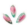 Natural Brazilian Agate Pendants PALLOY-JF01524-03-1
