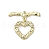 Brass Micro Pave Cubic Zirconia Toggle Clasps KK-C048-09G-2