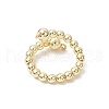 2Pcs 2 Colors Electroplate Non-magnetic Synthetic Hematite Bead Cuff Rings RJEW-JR00904-03-5