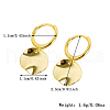 S925 Sterling Silver Irregular Flat Round Hoop Earrings IN2114-1-2