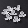 3-Petal Transparent Acrylic Bead Caps X-OACR-A017-11-1