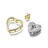 Brass Micro Pave Cubic Zirconia Pendants Set KK-V010-08GP-02-2