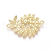Brass Micro Pave Clear Cubic Zirconia Links connectors ZIRC-L085-71G-2