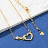 Brass Pave Clear Cubic Zirconia Infinity Heart Pendant Nceklaces for Women NJEW-V011-01G-1