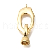 Brass Fold Over Clasps KK-K389-007G-1