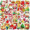 50Pcs Christmas Theme Cartoon Paper Stickers DIY-P085-09-1