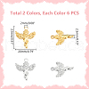 Unicraftale 12Pcs 2 Colors 201 Stainless Steel Pendants STAS-UN0060-78-3