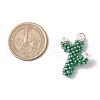 Glass Seed Beaded Cactus Pendants PALLOY-MZ00680-2
