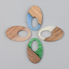 Opaque Resin & Walnut Wood Pendants RESI-S389-005A-C-1