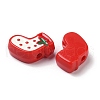 Christmas Decorations Theme Opaque Acrylic Bead with Enamel OACR-Z021-01F-2