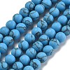 Synthetic Turquoise Beads Strands G-P387-01-6mm-01-1