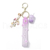 Alloy Enamel Pendants & Milk Tea Resin with Acrylic Cup Pendants Keychains KEYC-JKC01233-01-2