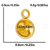 304 Stainless Steel Pendant Cabochon Settings PW-WG002AB-08-2