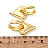Heart Brass Hoop Earrings EJEW-D322-12G-01-5