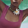 Fashionable Double-Layer Resin Flower Necklaces for Women FS-WGDE08B-01-2