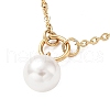 304 Stainless Steel with Plastic Bead Necklace NJEW-Q335-02A-G-2