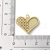 Brass Micro Pave Clear Cubic Zirconia Pendants KK-C045-01C-G-3