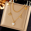 304 Stainless Steel Cubic Zirconia Pendant Necklaces FS-WG8DFC4-04-1