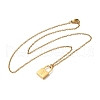 304 Stainless Steel Rolo Chain Pendant Necklaces NJEW-S444-01G-14-2
