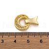 Brass Micro Pave Clear Cubic Zirconia Fold Over Clasps KK-A230-17G-3