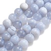 Natural Blue Lace Agate Beads Strands G-F222-30-6mm-01-2