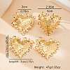 Big Heart Alloy Cuff Bangles & Cuff Rings & Stud Earrings Sets FS-WG6E35F-01-6