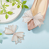 GOMAKERER 2Pcs Bowknot Polyester Rhinestone Shoe Decorations FIND-GO0002-35-4