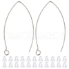 Beebeecraft 200Pcs 316 Surgical Stainless Steel Earring Hooks STAS-BBC0006-25-1