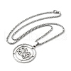 304 Stainless Steel Sigil of Volac/valak Pendant Necklaces NJEW-H065-15P-2