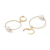 Mother's Day Jewellery Large Hole Pearl Beads Hoop Earring EJEW-JE04724-01-3