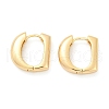 Brass D-Shaped Hoop Earrings EJEW-Q016-17G-3
