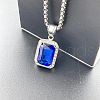 Elegant Punk Hip Hop Stainless Steel Rhinestone Pendant Necklaces XQ7277-4